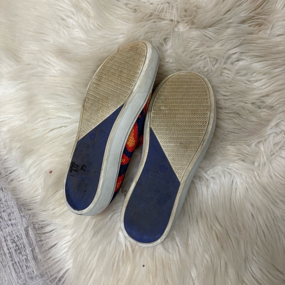 Rothy’s Navy Flame Colorful Kids Slip-On Shoes sz 3 - Picture 6 of 6